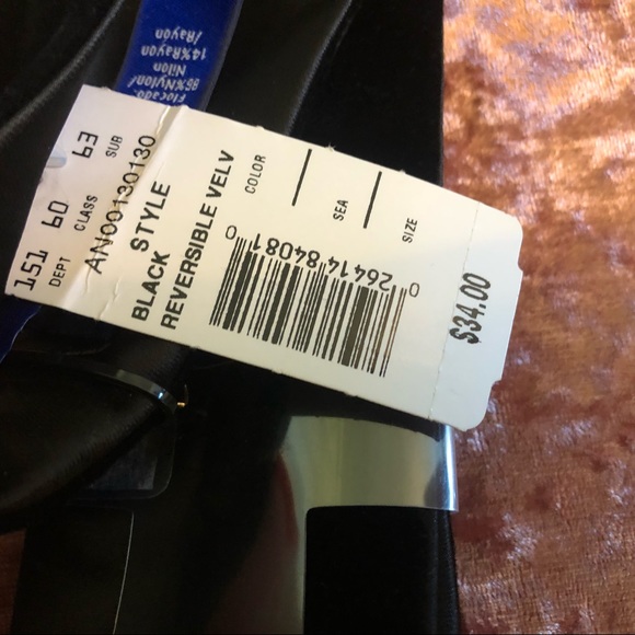 NEW APT 9 Black Velvet Tie - Picture 2 of 3